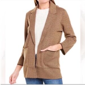 J. Crew Brown Herringbone Blazer